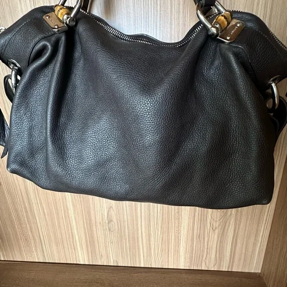 ❌SOLD ❌Gucci Brown Leather Tote with Braided Handles - Picture 5 of 16